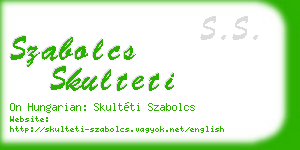 szabolcs skulteti business card